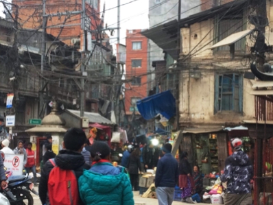 streets in the center of Kathmandu